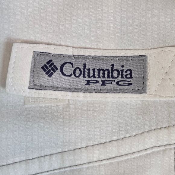 Columbia PFG Omni-Shade Fishing Shirt White Long Sleeve Men’s S Vented - Picture 5 of 15